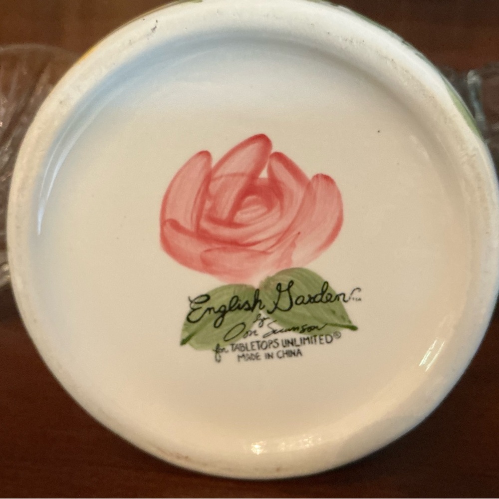 Tabletops Unlimited English Garden 6” Canister w/Lid by Don Swanson - Picture 4 of 4